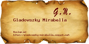 Gladovszky Mirabella névjegykártya